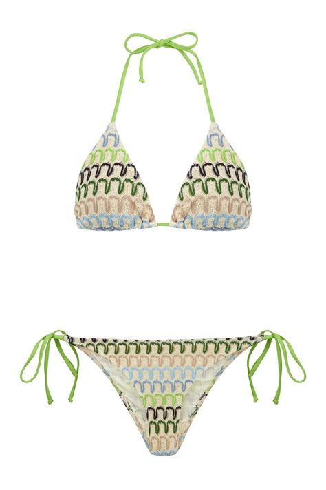 Aquella Renkli Triko Üçgen Bikini Takım Fiyatı Yorumları