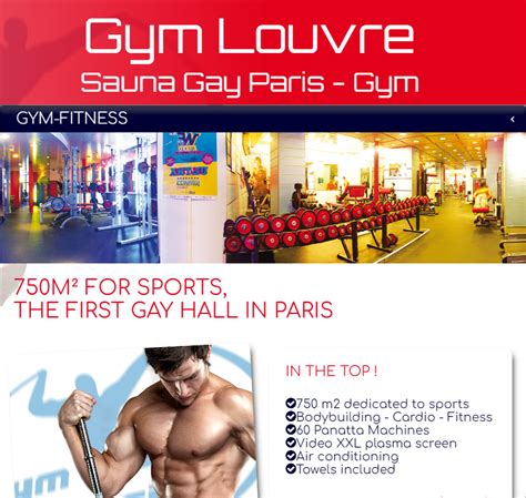 Gay Louvre Paris France Gym Sauna XZone Gay Villager Getaways