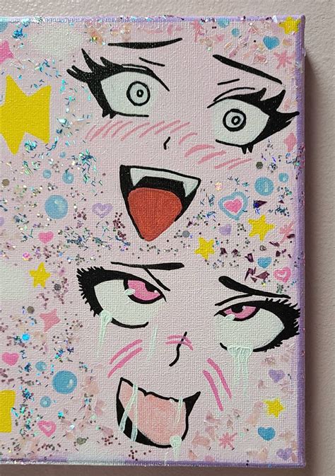 Ahegao Faces Ahegao Hentai Ahegao Art Ahegao Painting Etsy