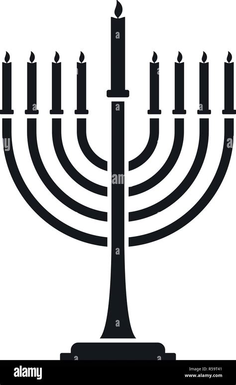 Menorah Icon Simple Illustration Of Menorah Vector Icon For Web Design