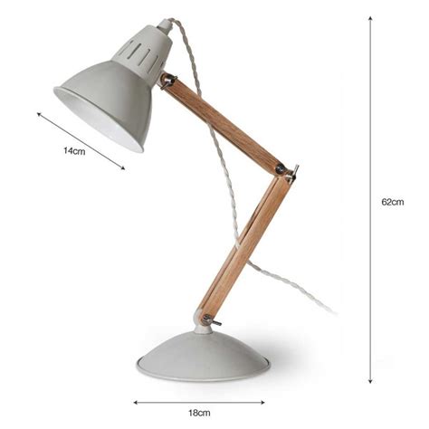 Lampe de bureau articulée en bois