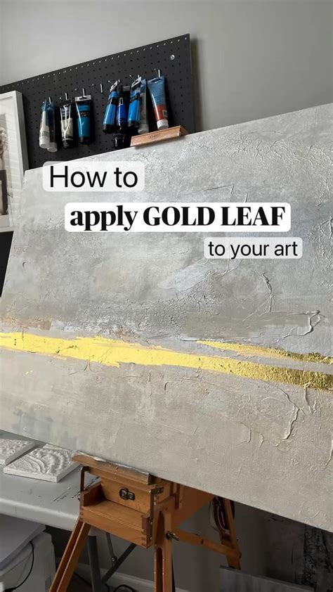 How To Apply Gold Leaf Gold Foil To Your Art Art Tutorial Painting