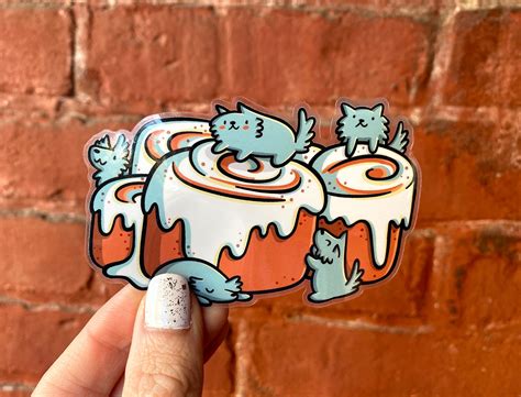 Cinnamon Roll Dogs Clear Vinyl Sticker Cute Dog Sticker | Etsy