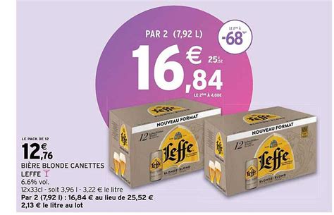 Promo Bi Re Blonde Canettes Leffe Chez Intermarch Icatalogue Fr