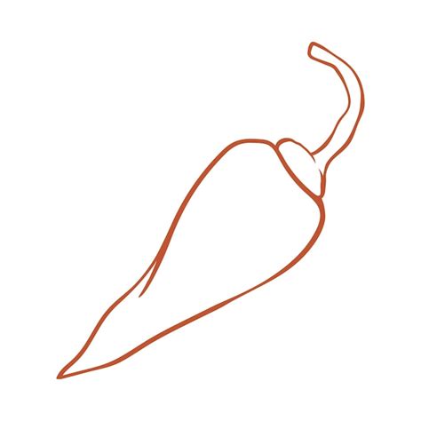 Premium Vector Simple Linear Icon Of Hot Chili Pepper Pod Spices