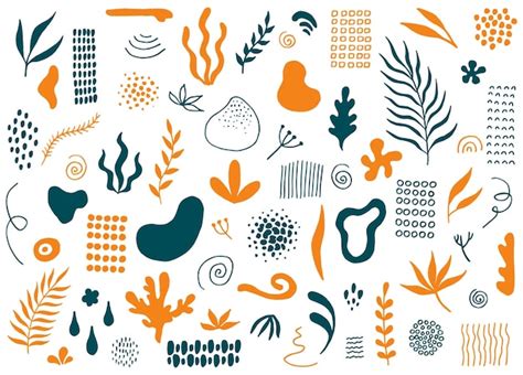 Premium Vector Minimalist Abstract Nature Art Shapes Collection