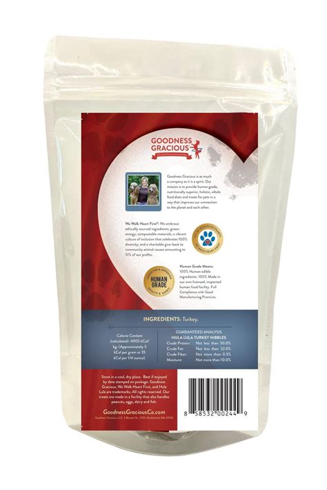 Turkey Nibbles Human Grade Treats for Dogs and Cats- Goodness Gracious