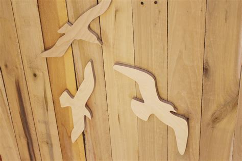 Seagulls Beach Decor See Birds Wooden Seagull Wall Decor Etsy