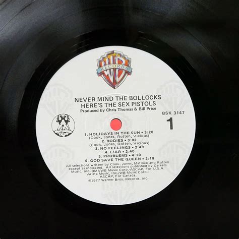 Sex Pistols Never Mind The Bollocks Warner Bsk Sex Pistols
