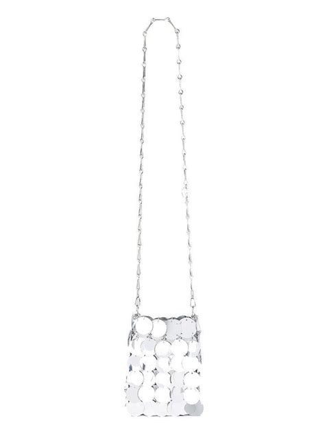 Paco Rabanne Sparkle Open Top Mini Crossbody Bag In White Lyst