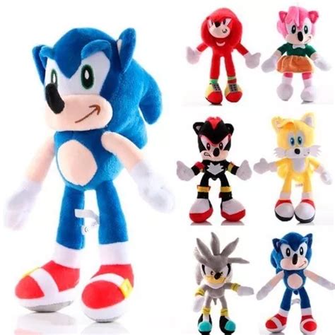 Kit Boneco Pel Cia Sonic Tails Shadow Knuckles E Silver Frete Gr Tis