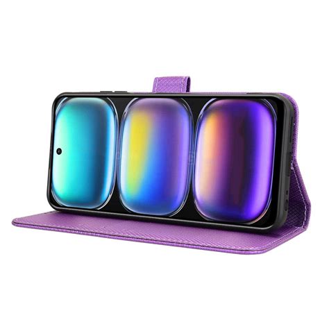 For Infinix Hot G Diamond Texture Leather Phone Case Purple Alexnld