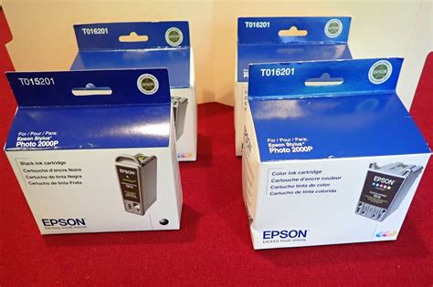 Epson T016 Color Ink Cartridges Fit Stylus Photo 2000 2000P, Epson T015 ...