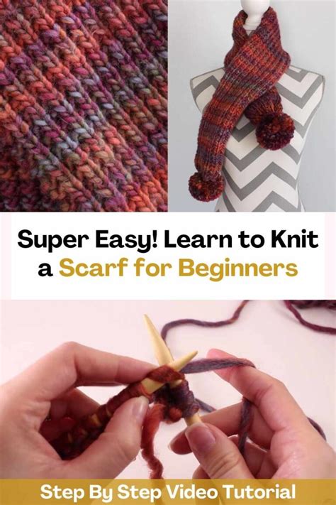 Super Easy! Learn to Knit a Scarf for Beginners