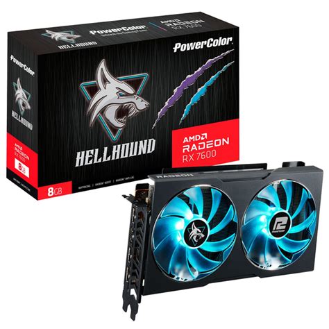 Видеокарта AMD Radeon RX 7600 8GB GDDR6 Hellhound PowerColor (RX 7600 ...