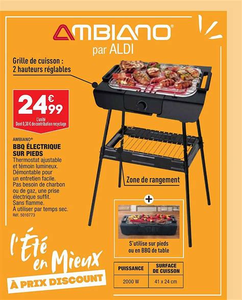 Promo Bbq Lectrique Sur Pieds Ambiano Chez Aldi Icatalogue Fr