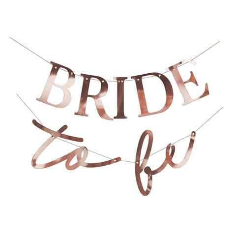 Ginger Ray Rose Gold Bride To Be Bunting 15m Hobbycraft