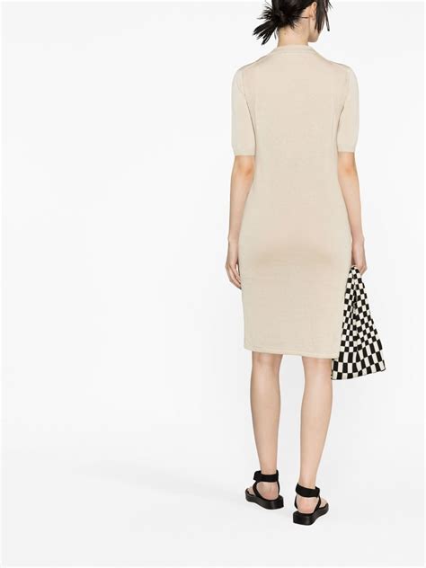 Calvin Klein Short Sleeve Knitted Dress In Nude Modesens