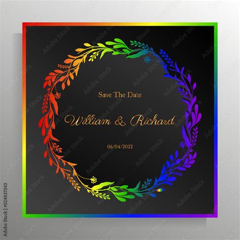 Invitation Design For A Gay Or Lesbian Wedding Vector Template For Card Poster Stock Vector