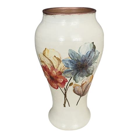 Vaza Ceramica Cu Flori Colorate