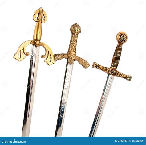 Swords isolated stock photo. Image of imitation, martial - 24206094