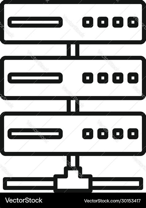 Server Rack Icon Outline Style Royalty Free Vector Image