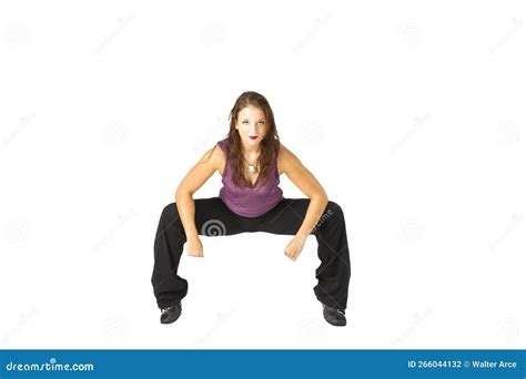 Brunette Yoga Fitness Model Exercises In A Studio Environment Stock Photo Image Of College