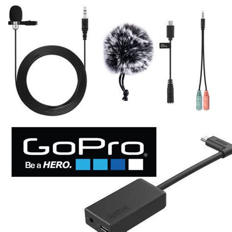 GoPro Pro 3 5mm Mic Adapter FOR GOPRO HERO7 BLACK HD LAVALIER