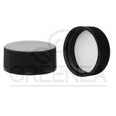 Банка "Куфея" 20 мл (прозрачная) 32 мм с винтовой крышкой (черная ...