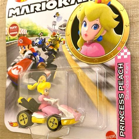 Mattel Toys Nib Princess Peach Mariokart Hot Wheels Car Poshmark