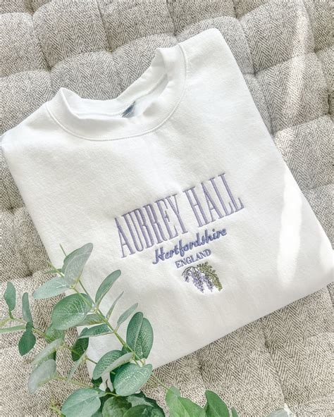 aubrey hall bridgerton embroidered crewneck sweatshirt lady