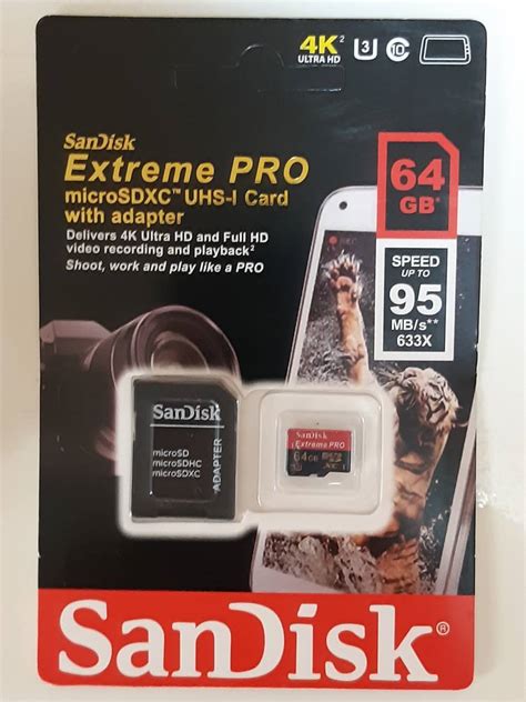 【未使用】未開封 サンディスク Sandisk Microsdxc 64gb Extreme Pro Sd変換アダプター付属 Uhs I対応