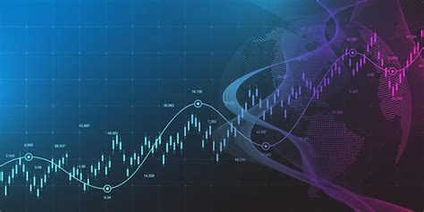 Premium Vector Financial Data Graph Chart Background Vector Illustration