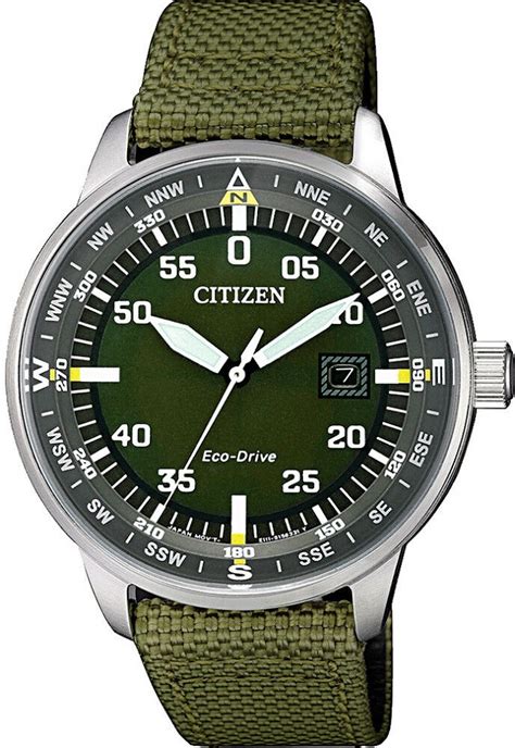 Citizen Eco Drive Stainless Steel Nylon Strap Mens Watch Bm7390 22x Casual Chic