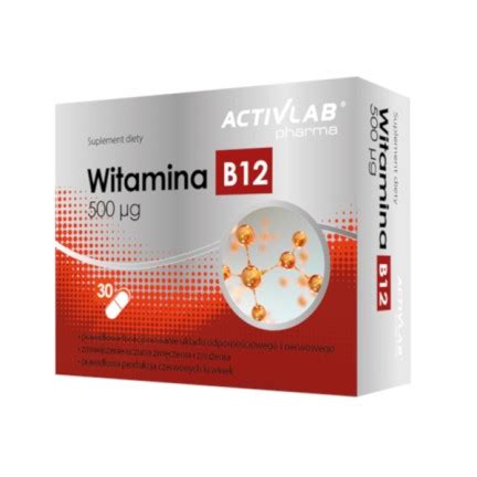 Witamina B12 500 mcg Activlab Pharma 30 kapsułek Apteline pl