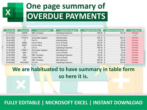 Accounts Payable All In One Excel Sheet Template Etsy