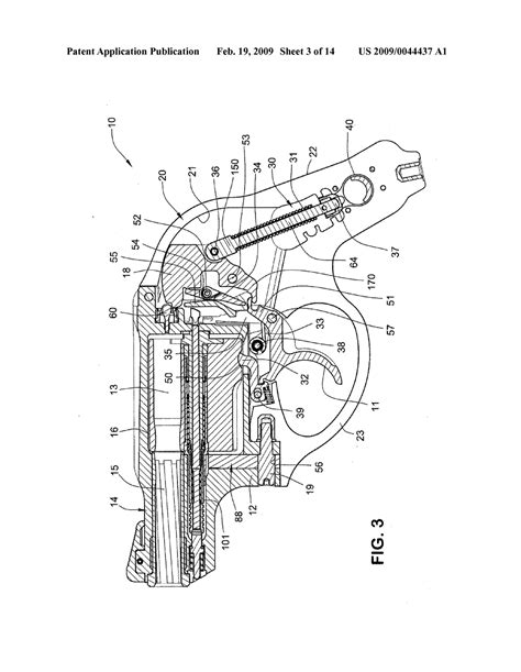 revolver trigger mechanism diagram schematic  image