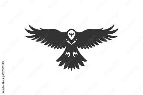 silhouette vector American eagle in flight logo design. Vector illustration Stock Vector | Adobe ...