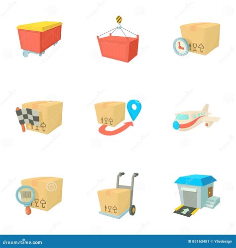 Transfer Icons Set Cartoon Style Stock Vector Illustration Of