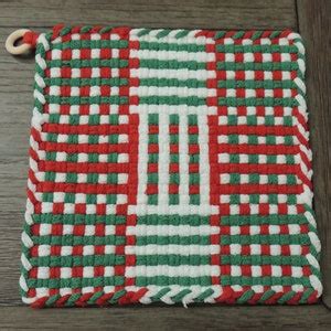 X Potholder Hot Pad Trivet Kitchen Ware Cotton Potholder Handcrafted Potholder Woven