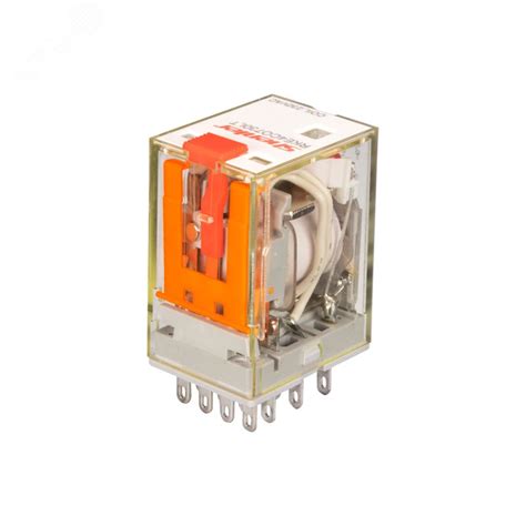 Реле RKE4CO024LT, 4CO, 5A, (250VAC/30VDC), 24VDC, мех. индикация, тест ...