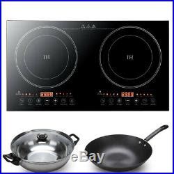 W Electric Dual Induction Cooker Portable Burner Cooktop Digital Hot Plate Cooktops Appliances