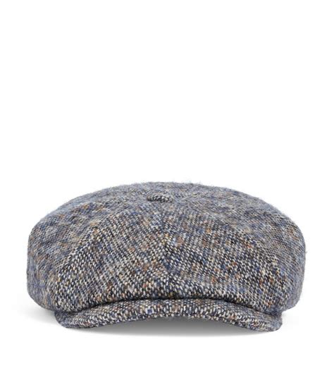 Stetson Donegal Tweed Flat Cap In Grey For Men Lyst Uk