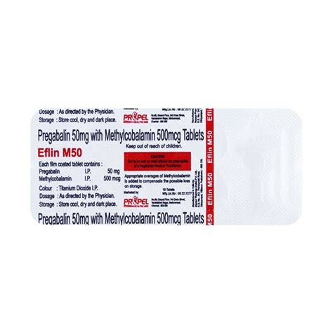 Buy Eflin M 50 Tablet 10s Online At Upto 25 Off Netmeds