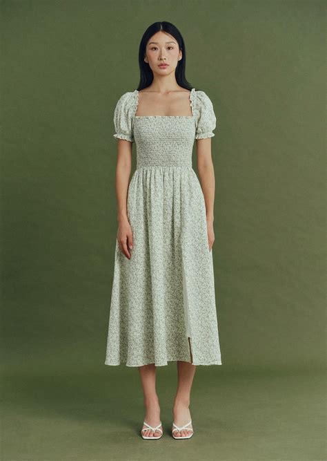 Quinn Midi Dress - Wild Prune In Sage | Caramel Monster