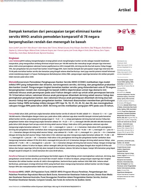 Mortality Impact Of Achieving Who Cervical Cancer Enid Pdf