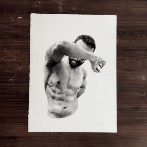 Fine Art Charcoal Torso Original Male Nude Drawing