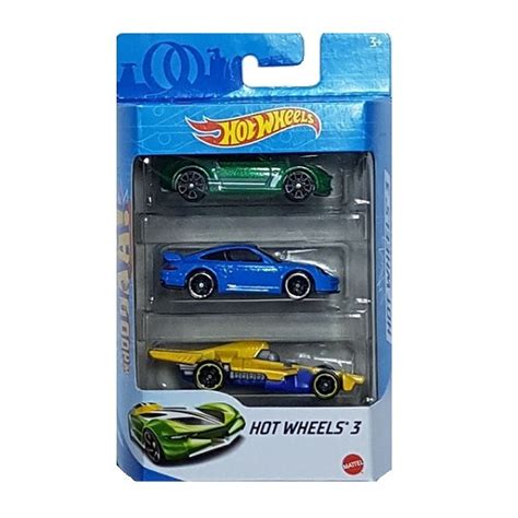 Hot Wheels kisautók 3 darabos szett 2021 1 széria Zöld kék Versenyautó Gyerekajándék