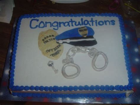 Police Graduation Cake This Cake Was Done For A Ladys Police