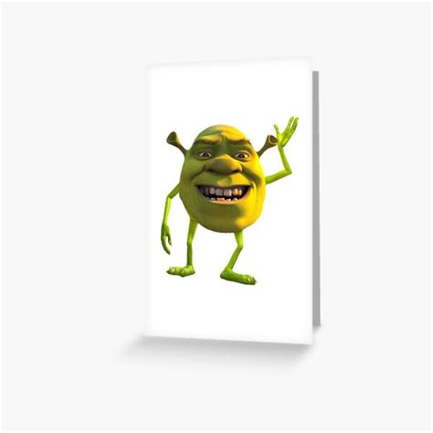 Shrek Wazowski Greeting Card For Sale By Greedretro Redbubble